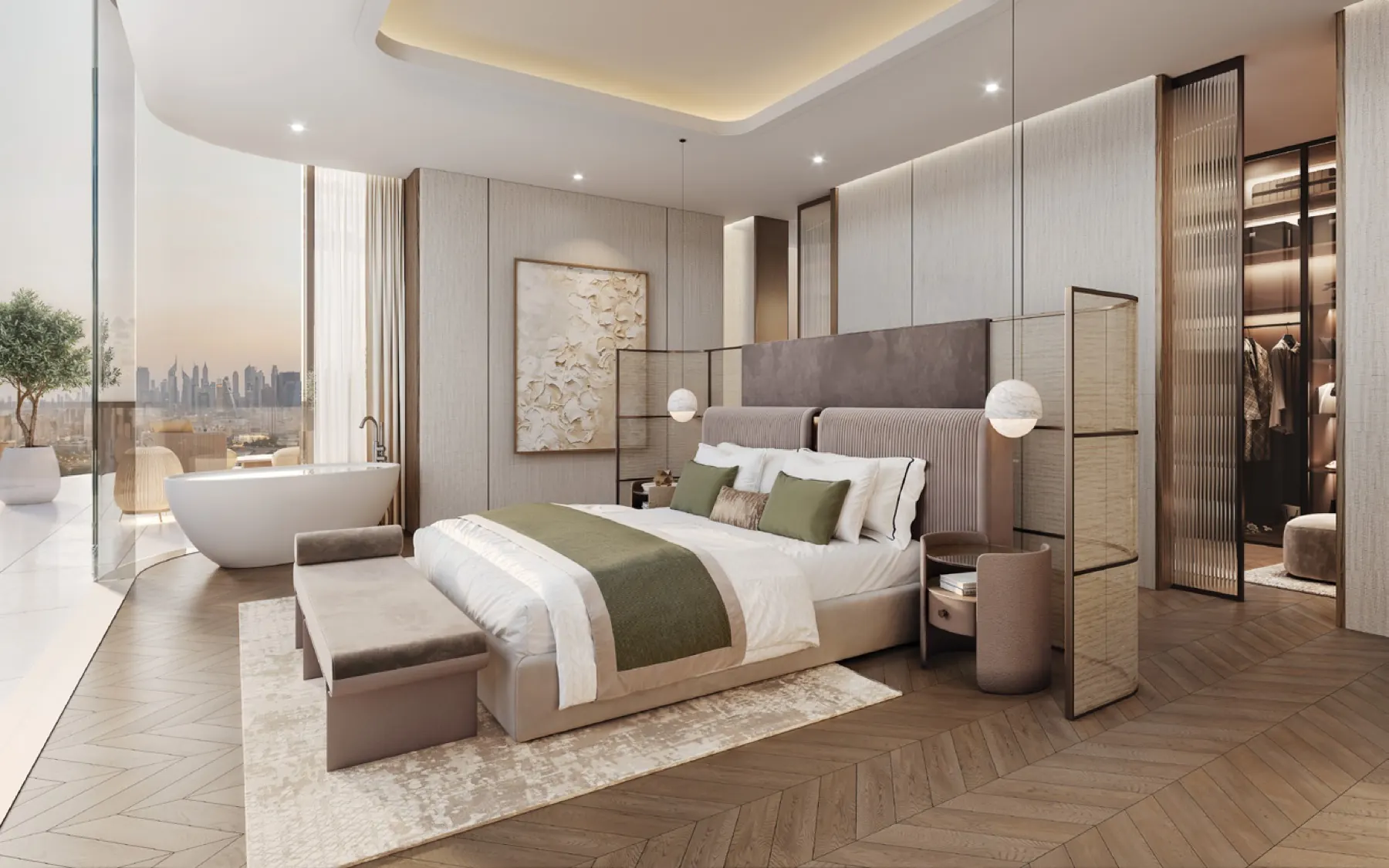 5 chambres penthouse · Master bedroom