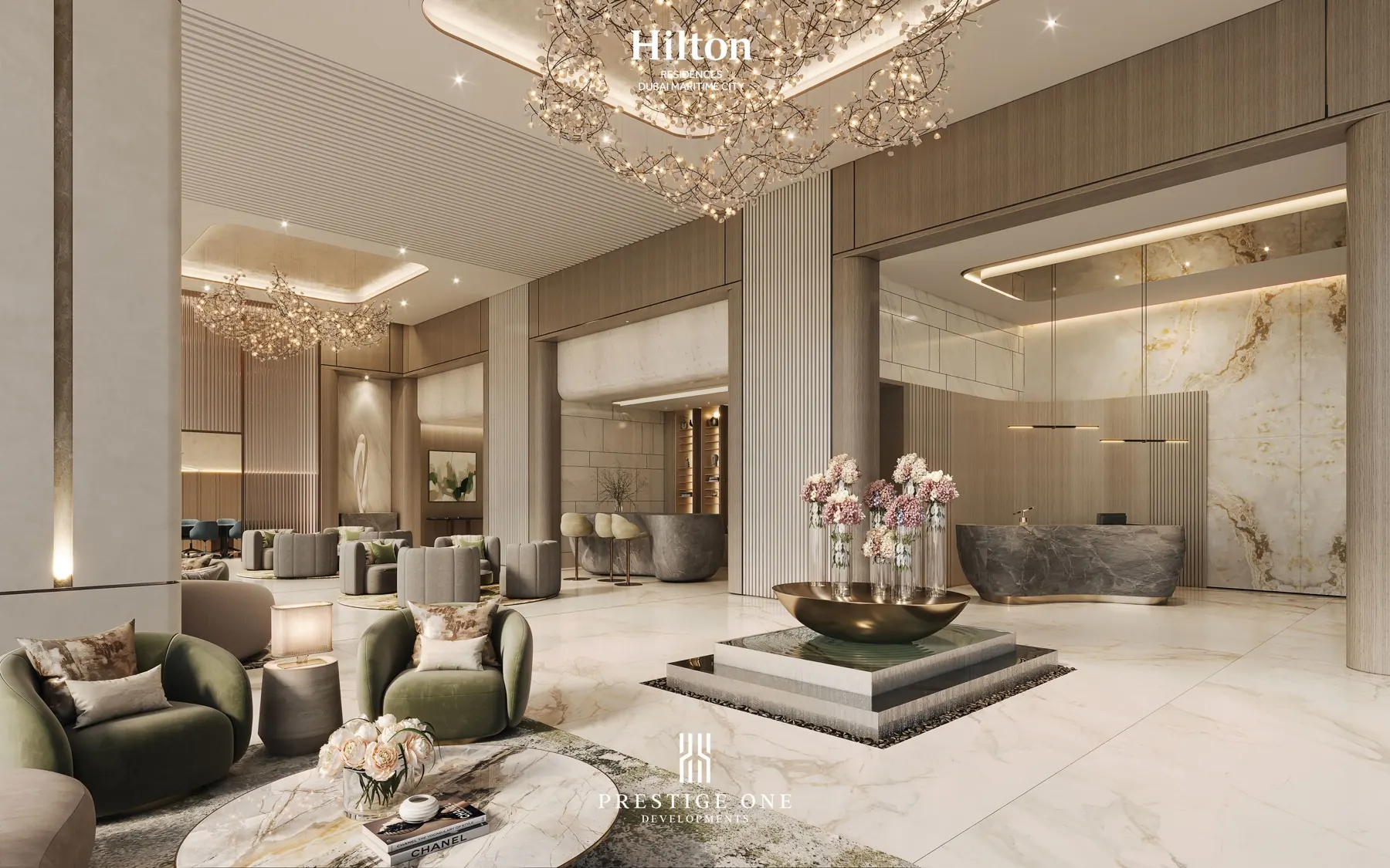 Grand Lobby · 3 000 sqft · triple hauteur