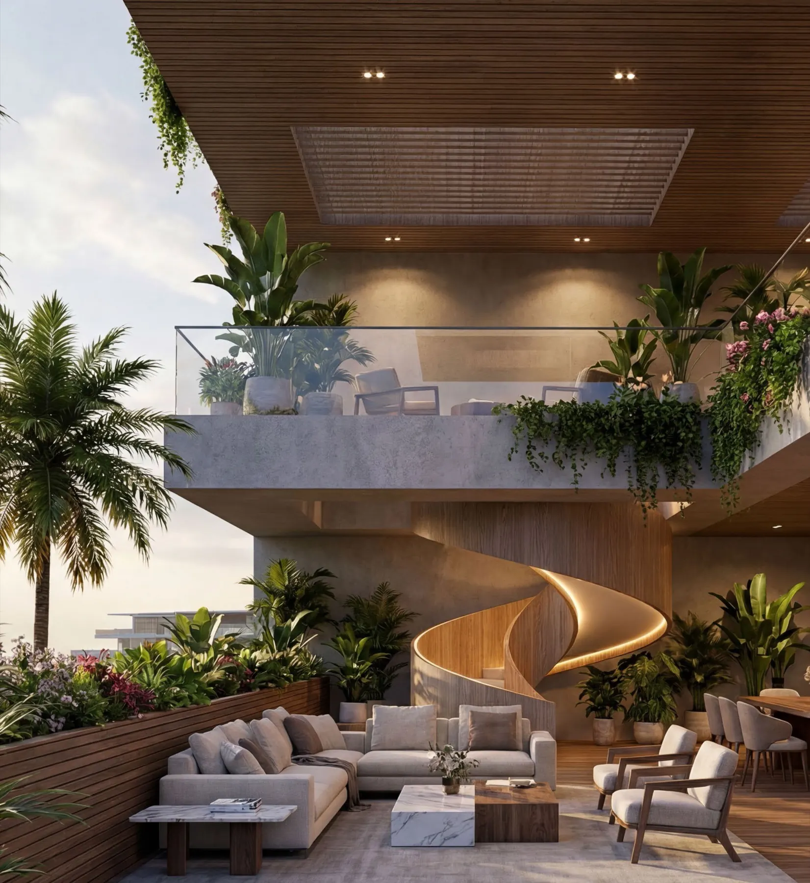 Living terraces · Espace de vie